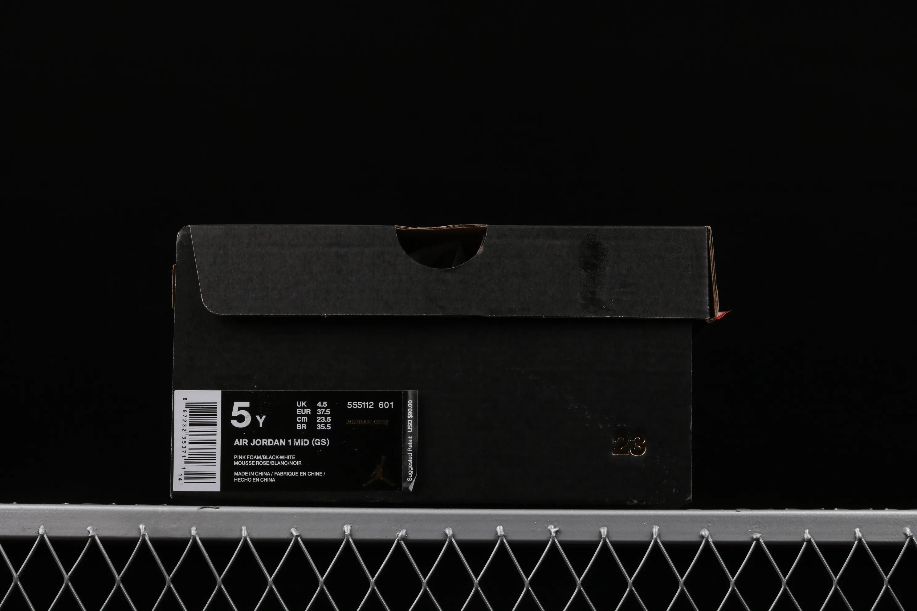 All categories Air Jordan Jordan series basketball shoes Air Jordan 1 Mid Air Jordan 1 Mid GS AJ1 Joe 1 white black pink cherry blossom 555112-601